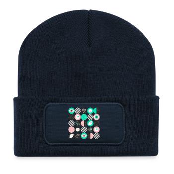 minimalisme audacieux l points l menthe & rose - Beanie recyclé à patch - bleu marine - Devant
