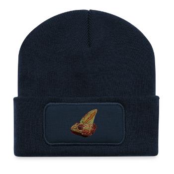 Reptilien designs, Chameleonkopf, freizeitkleidung - Recycelte Patch Beanie - French Navy - Vorne