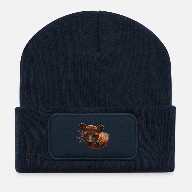 beliebte Tiergeschenke, Frettkatze, Carnivore - Recycelte Patch Beanie - French Navy
