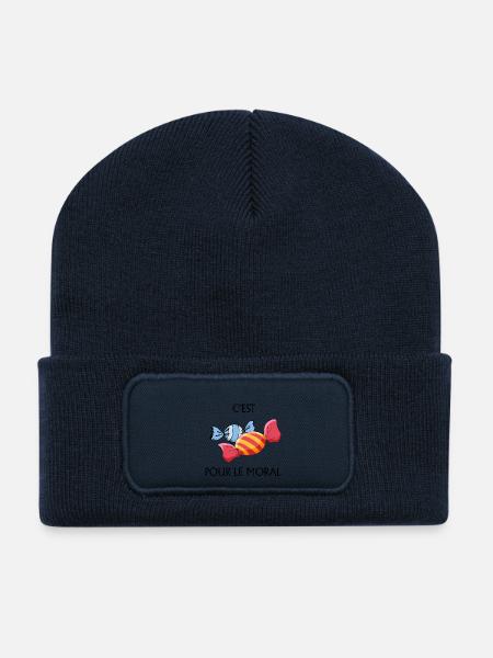 bonbon pour le moral - Beanie recyclé à patch - bleu marine