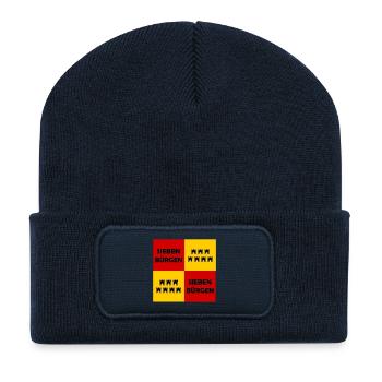 Der Siebenbürger - Recycelte Patch Beanie - French Navy - Vorne