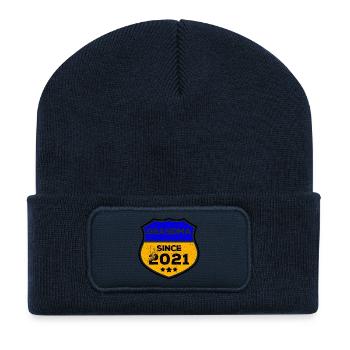 Seniorin Großmutter Rentnerin Oma Statement - Recycelte Patch Beanie - French Navy - Vorne