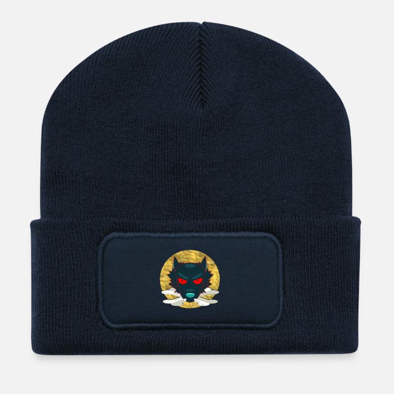 Wolf554 - Recycelte Patch Beanie - French Navy