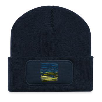 Ukraine - Recycelte Patch Beanie - French Navy - Vorne