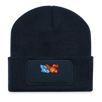 Cool Pferde Islandpferde Pferdeliebe Galopp - Recycelte Patch Beanie - French Navy - Vorne