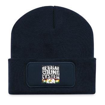 Reggae Sound System - Recycled Patch Beanie - french navy - Front