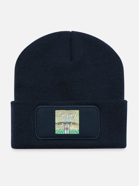 Surfthema Coast 2 Coast Vintage Design - Recycelte Patch Beanie - French Navy