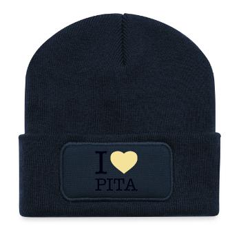 I LOVE PITA - Recycled Patch Beanie - french navy - Front