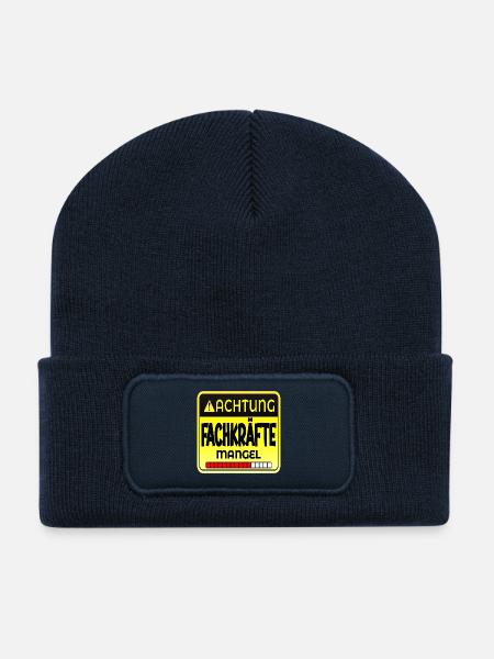 FACHKRÄFTE MANGEL SPRÜCHE - Recycelte Patch Beanie - French Navy