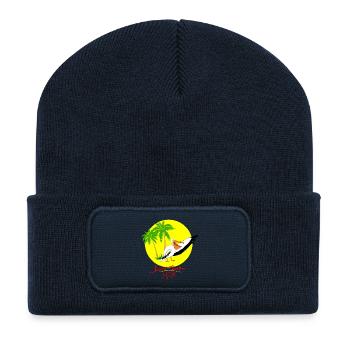 Saint-martin - Beanie recyclé à patch - bleu marine - Devant