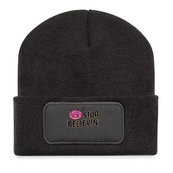 Sweets Snacking Statement Délicieux Beignet - Beanie recyclé à patch - charbon - Devant