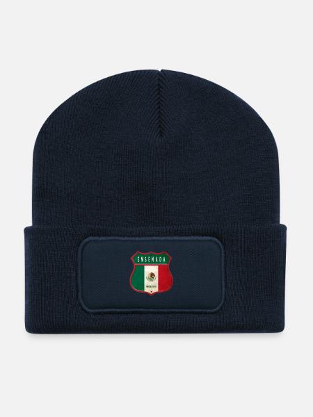 Ensenada Mexico crest design - Recycled Patch Beanie - french navy
