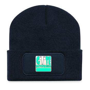 Gute Besserung Krankenhaus - GEHHILFE - VORNAME - Recycelte Patch Beanie - French Navy - Vorne