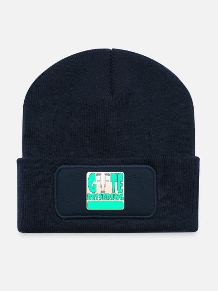 Gute Besserung Krankenhaus - GEHHILFE - VORNAME - Recycelte Patch Beanie - French Navy