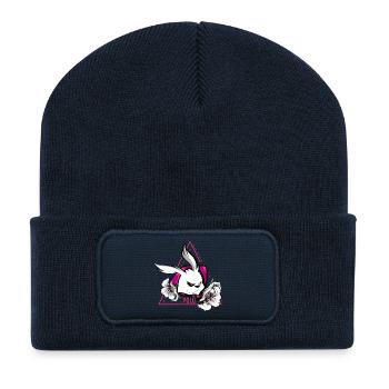 yolo hase tattoo cool pink LOL blume krass skater - Recycelte Patch Beanie - French Navy - Vorne