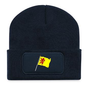 Flagge Südholland Flagge der Provinz Südholland - Recycelte Patch Beanie - French Navy - Vorne