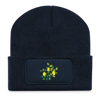 citronnier - Beanie recyclé à patch - bleu marine - Devant