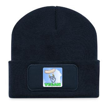 SAUCISSE VÉGÉTALIENNE - EAT ZOMBIE - Beanie recyclé à patch - bleu marine - Devant