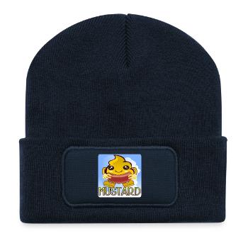 BARBECUE À LA MOUTARDE - Beanie recyclé à patch - bleu marine - Devant
