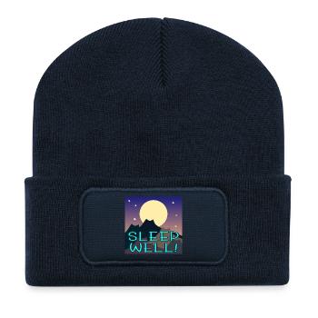 BIEN DORMIR - CAT MOUNTAINS - RANDONNÉE - Beanie recyclé à patch - bleu marine - Devant