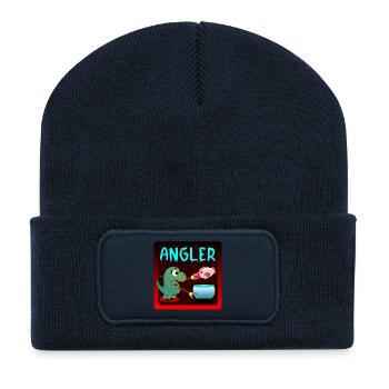 ANGLER - DINOSAURIER KINDER ANGELN - Recycelte Patch Beanie - French Navy - Vorne