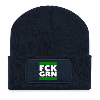 Gegen die Grünen - Recycelte Patch Beanie - French Navy - Vorne