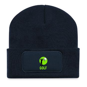 Golf - Recycelte Patch Beanie - French Navy - Vorne
