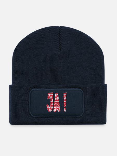 JA SPRÜCHE - POSITIVE ANTWORT - ZUSTIMMEN - Recycelte Patch Beanie - French Navy