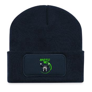 Moto - Beanie recyclé à patch - bleu marine - Devant