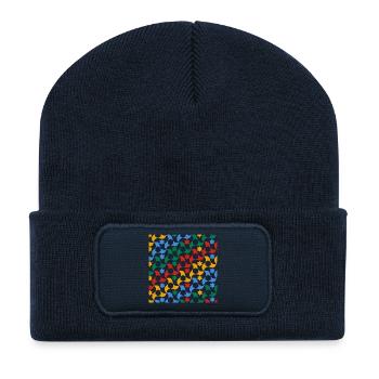 Andalusian Tiles 12 (Alhambra, Granada) - Recycled Patch Beanie - french navy - Front