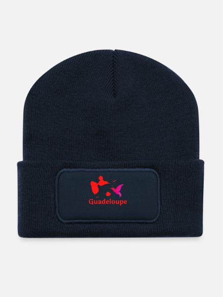 Guadeloupe - Beanie recyclé à patch - bleu marine