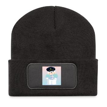 Polar Bear Captain - Sailing - SEA - LAKE - Recycled Patch Beanie - dark grey - Front