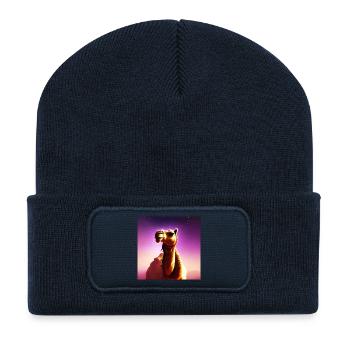 Dromedar Kamel - Galaxie Weltraum - Recycelte Patch Beanie - French Navy - Vorne