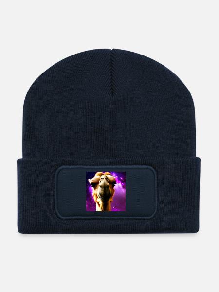Dromedar Kopf - Kamel - Recycelte Patch Beanie - French Navy