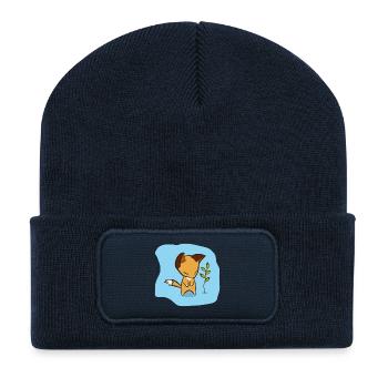 Fuchs - Recycelte Patch Beanie - French Navy - Vorne