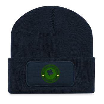 Équipe de consommation d’alcool de la Saint-Patrick - Drôle de dicton - Beanie recyclé à patch - bleu marine - Devant