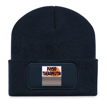Geschenke für Physiotherapeutin - Recycelte Patch Beanie - French Navy - Vorne