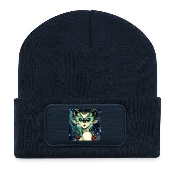 The wise and wonderful owl girl - Recycled Patch Beanie - french navy - Front