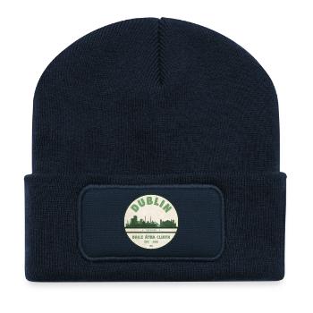 Dublin Skyline Silhouette - Recycelte Patch Beanie - French Navy - Vorne