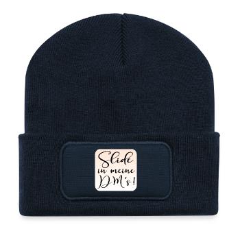 FLIRTEN - Recycelte Patch Beanie - French Navy - Vorne