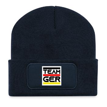 Team Germany - Recycled Patch Beanie - french navy - Front