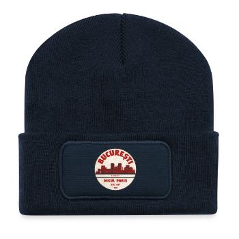 Bucharest Micul Paris Vintage - Recycled Patch Beanie - french navy - Front