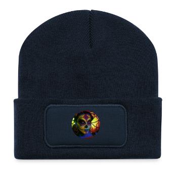 Tag der Toten | Día de Muertos | Mexiko - Recycelte Patch Beanie - French Navy - Vorne