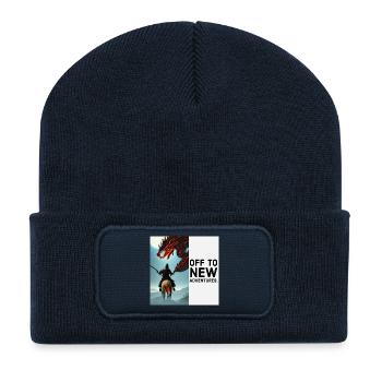 Asia Samurai Off to new adventures - Recycled Patch Beanie - french navy - Front