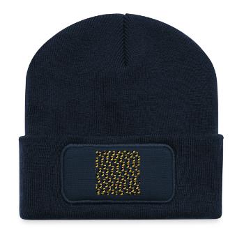 t-shirt mit sommermuster, tropenvogel muster - Recycelte Patch Beanie - French Navy - Vorne