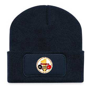 Tischtennis Champion - Recycelte Patch Beanie - French Navy - Vorne