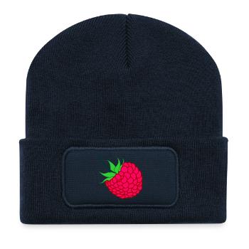 Himbeere - Recycelte Patch Beanie - French Navy - Vorne