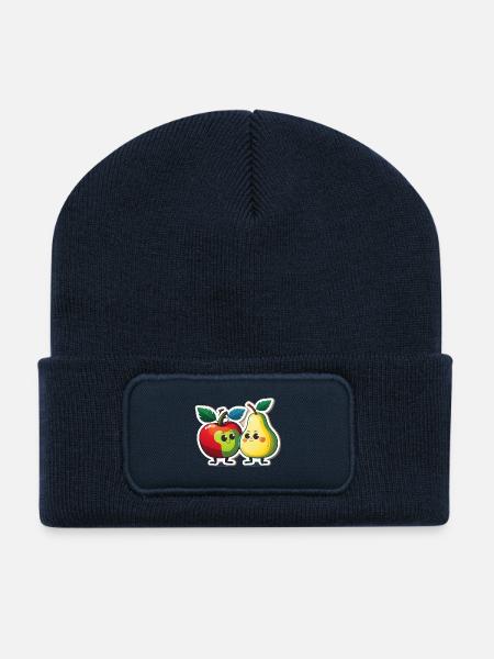 Apple and pear - Recycled Patch Beanie - french navy