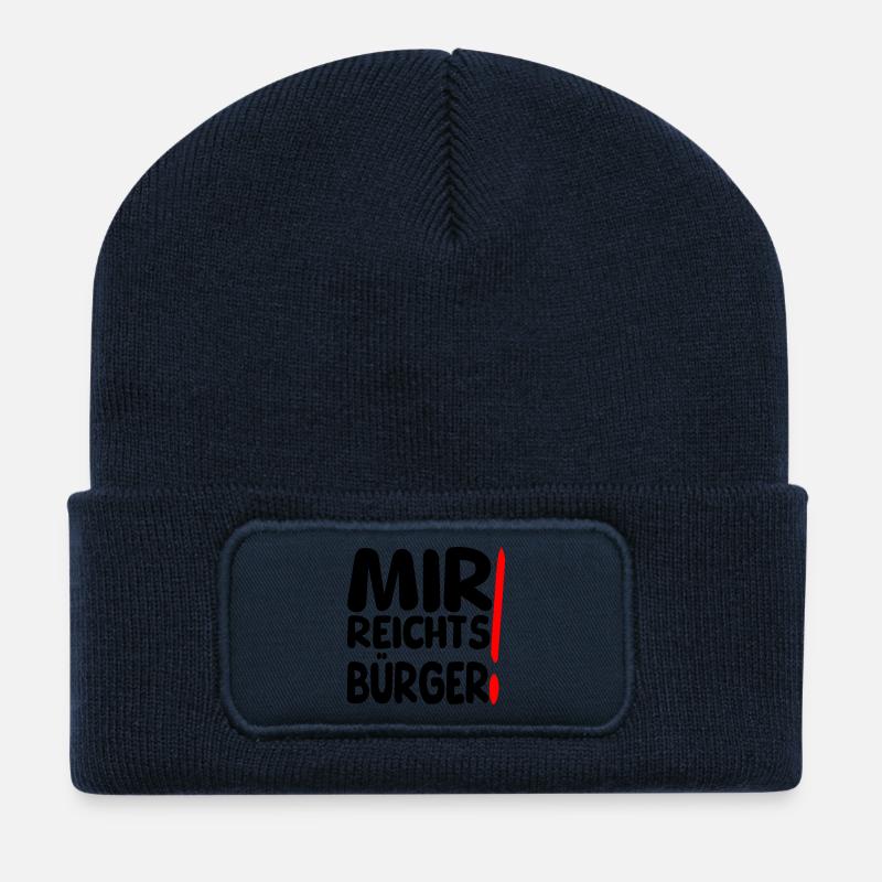 reicht mir Bürger - Recycelte Patch Beanie - French Navy