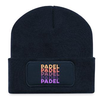 Padel Joueur de Tennis Entraînement Tournoi Sport - Beanie recyclé à patch - bleu marine - Devant